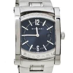 Pre Owned Bvlgari Grey Stainless Steel Assioma AA39S Women's Wristwatch 39 mm