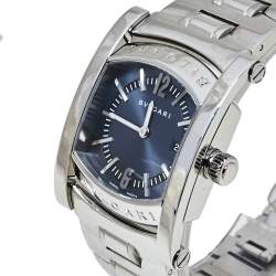 Pre Owned Bvlgari Grey Stainless Steel Assioma AA39S Women's Wristwatch 39 mm