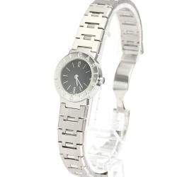 Bvlgari Black Stainless Steel BB23SS Women's Wristwatch 23 MM