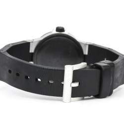 Pre Owned Bvlgari Silver Aluminum Rubber AL32TA Quartz Women's Wristwatch 32 MM