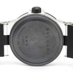 Pre Owned Bvlgari Silver Aluminum Rubber AL32TA Quartz Women's Wristwatch 32 MM