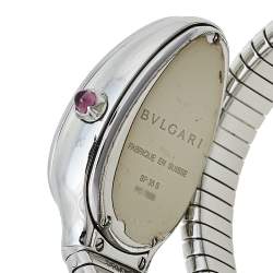 Pre Owned ساعة يد نسائية بلغاري سربنتي توبوغاز أس بي 35 أس ستانلس ستيل فضية 35 مم