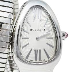 Pre Owned ساعة يد نسائية بلغاري سربنتي توبوغاز أس بي 35 أس ستانلس ستيل فضية 35 مم