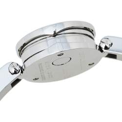 Pre Owned ساعة يد نسائية بلغاري بي.زيرو1 بي زد22أس ألماس ستانلس ستيل أيقونة زهور صدف بيضاء 22 مم