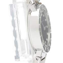 Pre Owned Bvlgari Black Diamonds Stainless Steel Bvlgari Bvlgari BB23SS Quartz Women's Wristwatch 22 MM