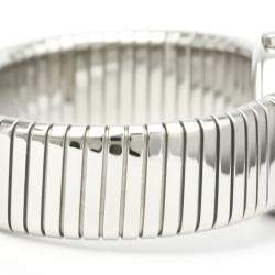 Pre Owned Bvlgari Black Stainless Steel Tubogas BB232TS Quartz Women's Wristwatch 23 MM