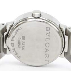 Pre Owned Bvlgari White Stainless Steel Bvlgari Bvlgari BB23SS Women's Wristwatch 22 MM