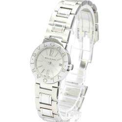 Pre Owned Bvlgari White Stainless Steel Bvlgari Bvlgari BB23SS Women's Wristwatch 22 MM