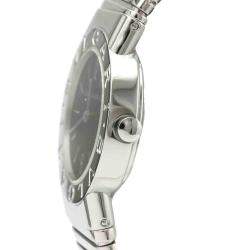 Pre Owned Bvlgari Black Stainless Steel Tubogas BB26 2TS Quartz Women's Wristwatch 26 MM