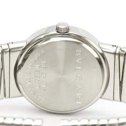 Pre Owned Bvlgari Black Stainless Steel Tubogas BB26 2TS Quartz Women's Wristwatch 26 MM