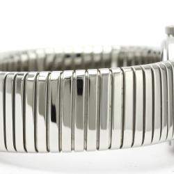 Pre Owned Bvlgari Black Stainless Steel Tubogas BB26 2TS Quartz Women's Wristwatch 26 MM