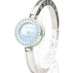 Bvlgari B-Blue MOP Topaz Stainless Steel B.Zero1 BZ22S Women's Wristwatch 22 MM