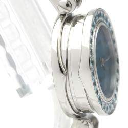 Bvlgari B-Blue MOP Topaz Stainless Steel B.Zero1 BZ22S Women's Wristwatch 22 MM