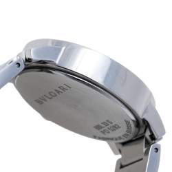 Pre Owned Bvlgari Black Stainless Steel Bvlgari 102072 Automatic Women's Wristwatch 33 mm