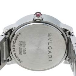Pre Owned Bvlgari Black Stainless Steel Bvlgari 102072 Automatic Women's Wristwatch 33 mm