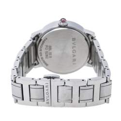 Pre Owned Bvlgari Black Stainless Steel Bvlgari 102072 Automatic Women's Wristwatch 33 mm
