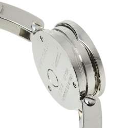 Pre Owned Bvlgari Mother of Pearl Flower Motif Diamond Stainless Steel B.Zero1 BZ 22 S Women's Wristwatch 22 mm