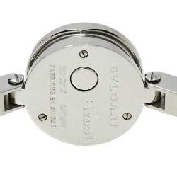 Pre Owned Bvlgari Mother of Pearl Flower Motif Diamond Stainless Steel B.Zero1 BZ 22 S Women's Wristwatch 22 mm