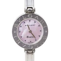 Bvlgari Pink Mother of Pearl Stainless Steel B.Zero1 BZ22S Women's Wristwatch 22 mm