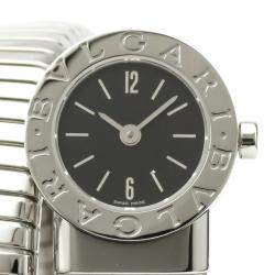 Pre Owned Bvlgari Black Stainless Steel Tubogas BB19 1TS Women's Wristwatch 19 MM