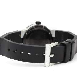 Pre Owned Bvlgari Silver Aluminum Diagono Quartz Al32A Women's Wristwatch 32 MM