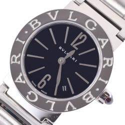Bvlgari Black Stainless Steel Bvlgari BB26BSSD Quartz Women's Wristwatch 26 MM