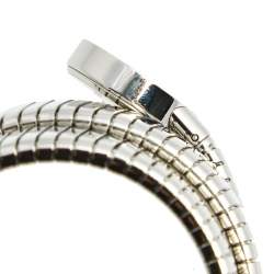 Pre Owned Bvlgari Black Stainless Steel Serpenti Tubogas BB 19 1TS Women's Wristwatch 19 mm 