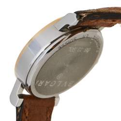 Pre Owned Bvlgari Black 18K Rose Gold Stainless Steel BB 23 SGL Women's Wristwatch 23 mm