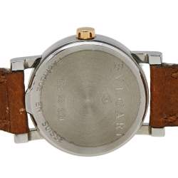 Pre Owned Bvlgari Black 18K Rose Gold Stainless Steel BB 23 SGL Women's Wristwatch 23 mm