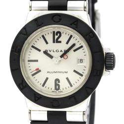 Bvlgari Silver Aluminium Diagono AL29TA Quartz Women's Wristwatch 29 MM