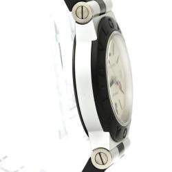 Bvlgari Silver Aluminum Diagono Quartz Al32A Women's Wristwatch 32 MM