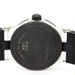 Bvlgari Silver Aluminum Diagono Quartz Al32A Women's Wristwatch 32 MM