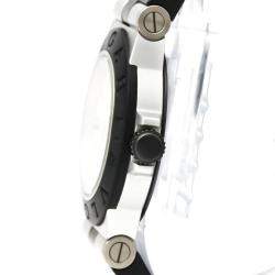 Bvlgari Silver Aluminum Diagono Quartz Al32A Women's Wristwatch 32 MM