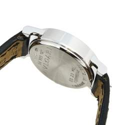 Pre Owned Bvlgari Black 18k White Gold Leather Bvlgari BB23WGL Women's Wristwatch 23 mm