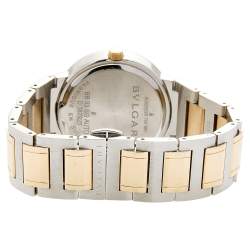 Pre Owned Bvlgari Silver White 18K Yellow Gold Stainless Steel Bvlgari BB33SSAUTO Women's Wristwatch 33 mm
