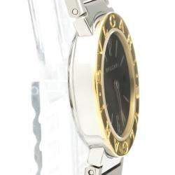 Bvlgari Black 18K Yellow Gold and Stainless Steel Bvlgari Bvlgari BB26SG Women's Wristwatch 26 MM