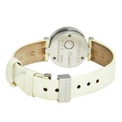 Pre Owned Bvlgari Mother of Pearl Stainless Steel Leather B.Zero1 BZ22S Women's Wristwatch 22 mm