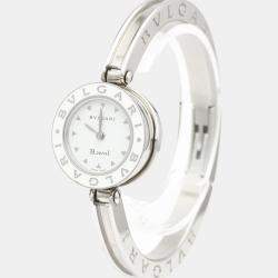 Pre Owned Bvlgari White Stainless Steel B.zero1 BZ22S Quartz Women's Wristwatch 22 MM