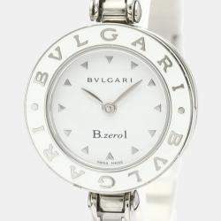 Pre Owned Bvlgari White Stainless Steel B.zero1 BZ22S Quartz Women's Wristwatch 22 MM