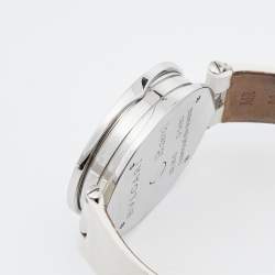 Pre Owned Bvlgari Double Heart Stainless Steel Leather B.zero1 BB35S Women's Wristwatch 35 mm