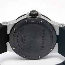 Pre Owned Bvlgari Cream Aluminium Rubber Diagono AL32TA Women's Wristwatch 32 mm 