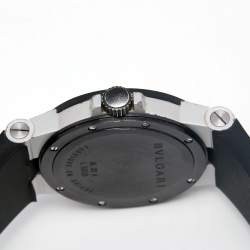 Pre Owned Bvlgari Cream Aluminium Rubber Diagono AL32TA Women's Wristwatch 32 mm 