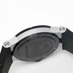 Pre Owned Bvlgari Cream Aluminium Rubber Diagono AL32TA Women's Wristwatch 32 mm 