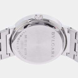 Pre Owned Bvlgari Black Stainless Steel Bvlgari Bvlgari BB33SS Automatic Men's Wristwatch 33 MM