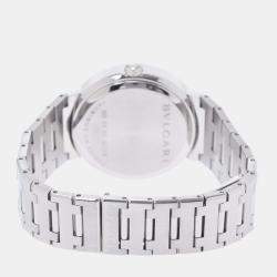 Pre Owned Bvlgari Black Stainless Steel Bvlgari Bvlgari BB33SS Automatic Men's Wristwatch 33 MM