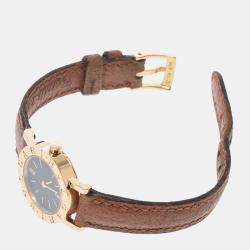 Pre Owned Bvlagri Black 18k Yellow Gold Bvlgari Bvlgari BB23GL Women's Wristwatch 23 mm