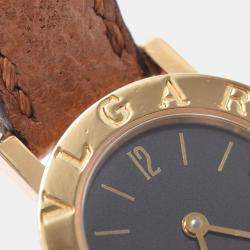 Pre Owned Bvlagri Black 18k Yellow Gold Bvlgari Bvlgari BB23GL Women's Wristwatch 23 mm