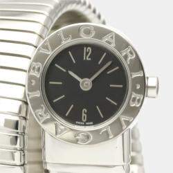Bvlgari Black Stainless Steel Bvlgari Bvlgari Tubogas BB191TS Women's Wristwatch 19 mm