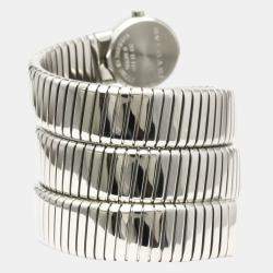 Bvlgari Black Stainless Steel Bvlgari Bvlgari Tubogas BB191TS Women's Wristwatch 19 mm