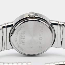 Pre Owned Bvlgari Black Stainless Steel Tubogas BB262TS Women's Wristwatch 26 mm